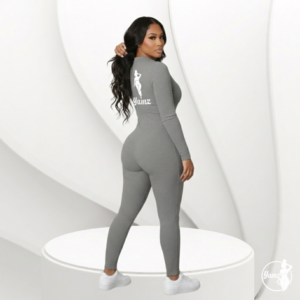 yamz body hug zip jumpsuit